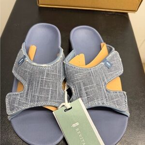 Revitalign Denim Blue  Slide Sandals